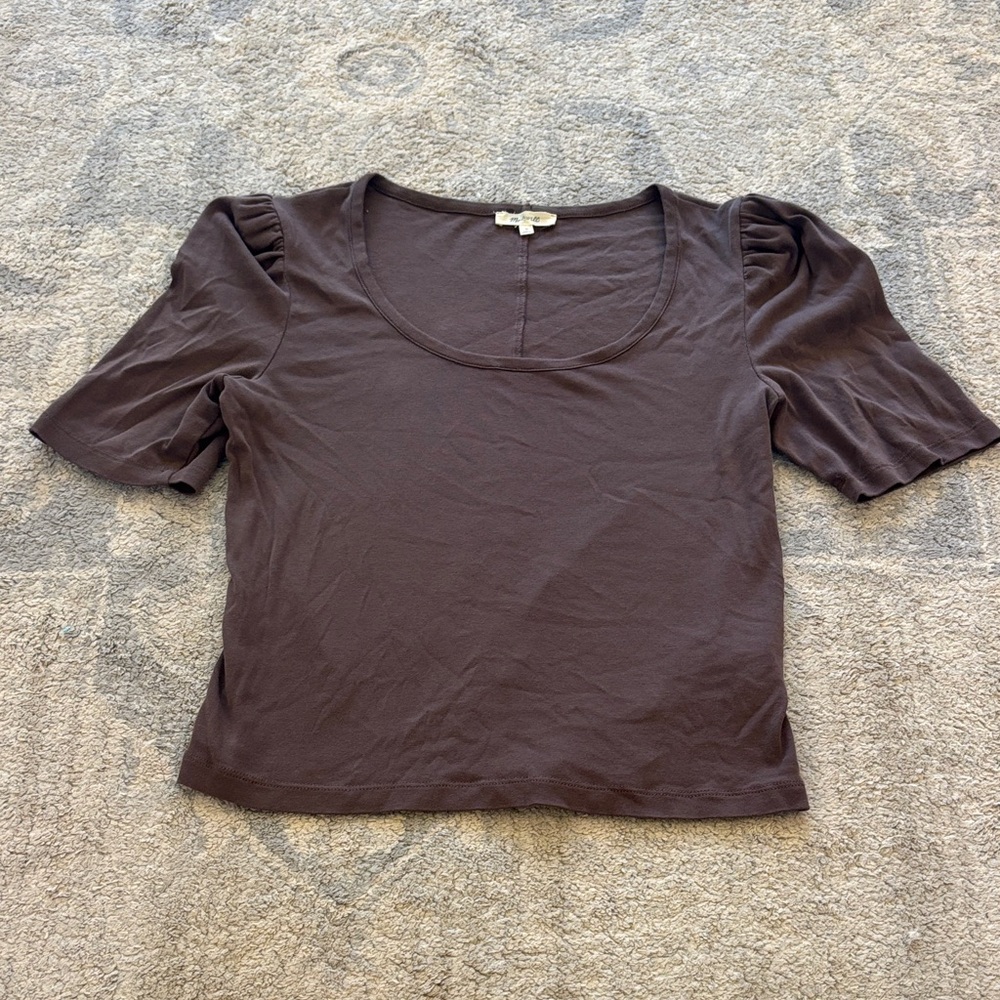 Madewell elbow length puff sleeve tee M excellent condition